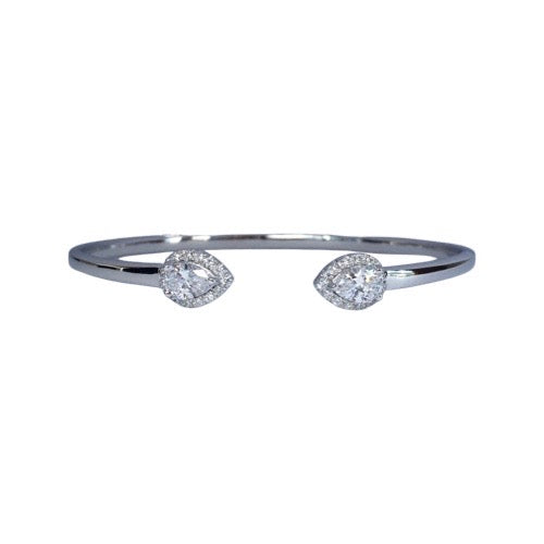 Pear Shape Cuff Open Bangle