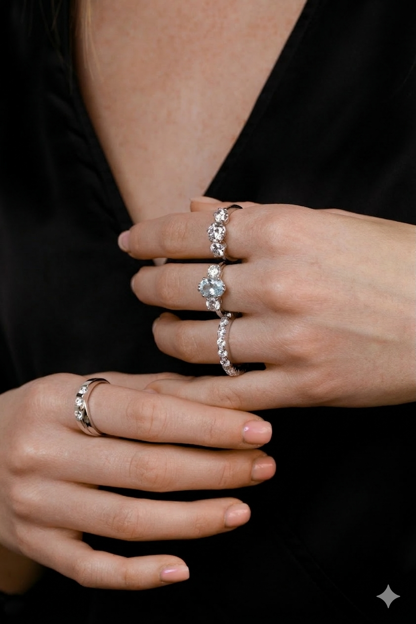 Oval Cut Three Stone Ring