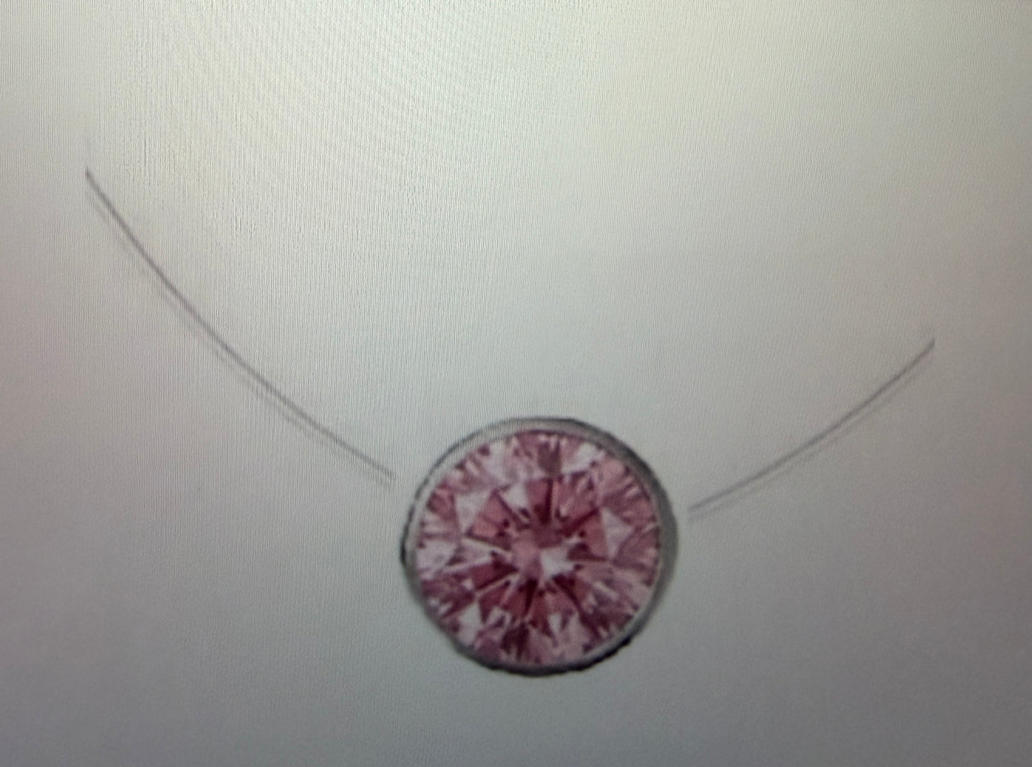 The Pink Brilliant Cut Bezel Necklace