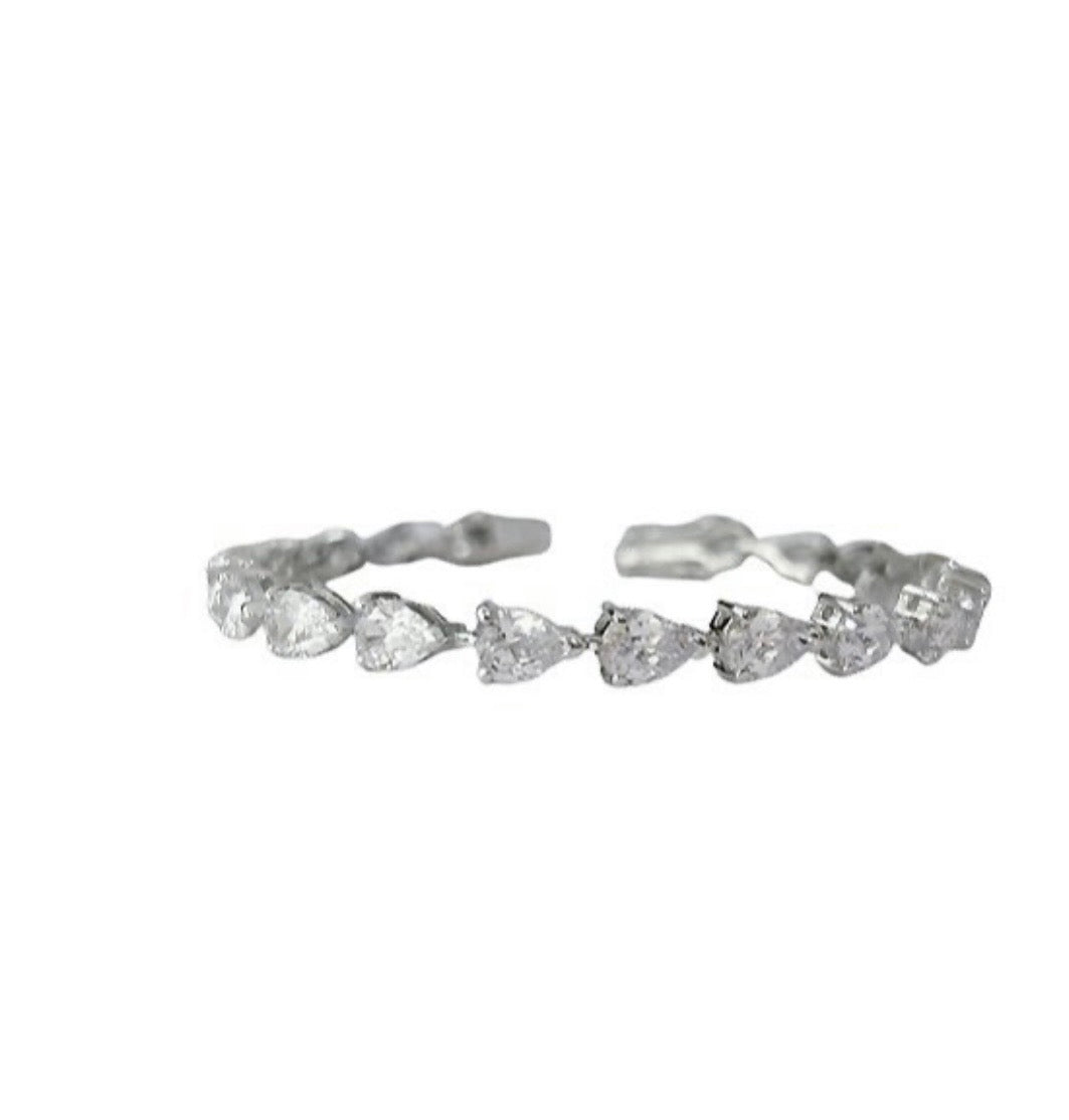 Pearshape Diamond Tennis Bracelet