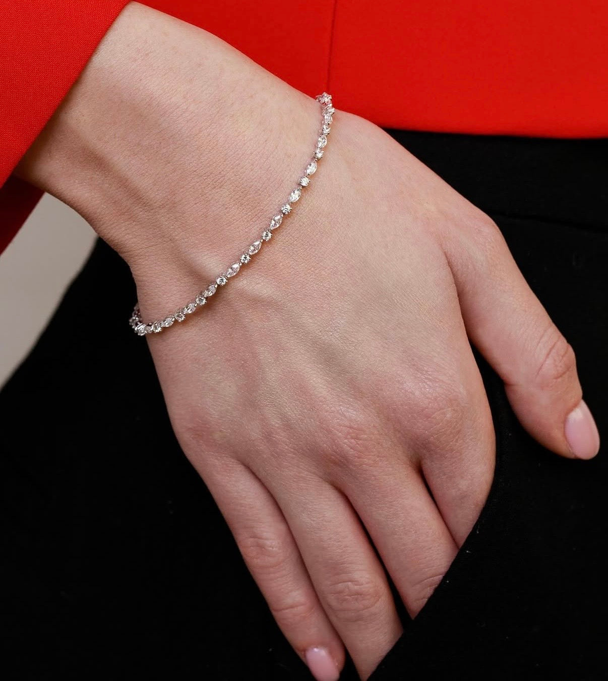 Tennis Bracelet Marquise And Round