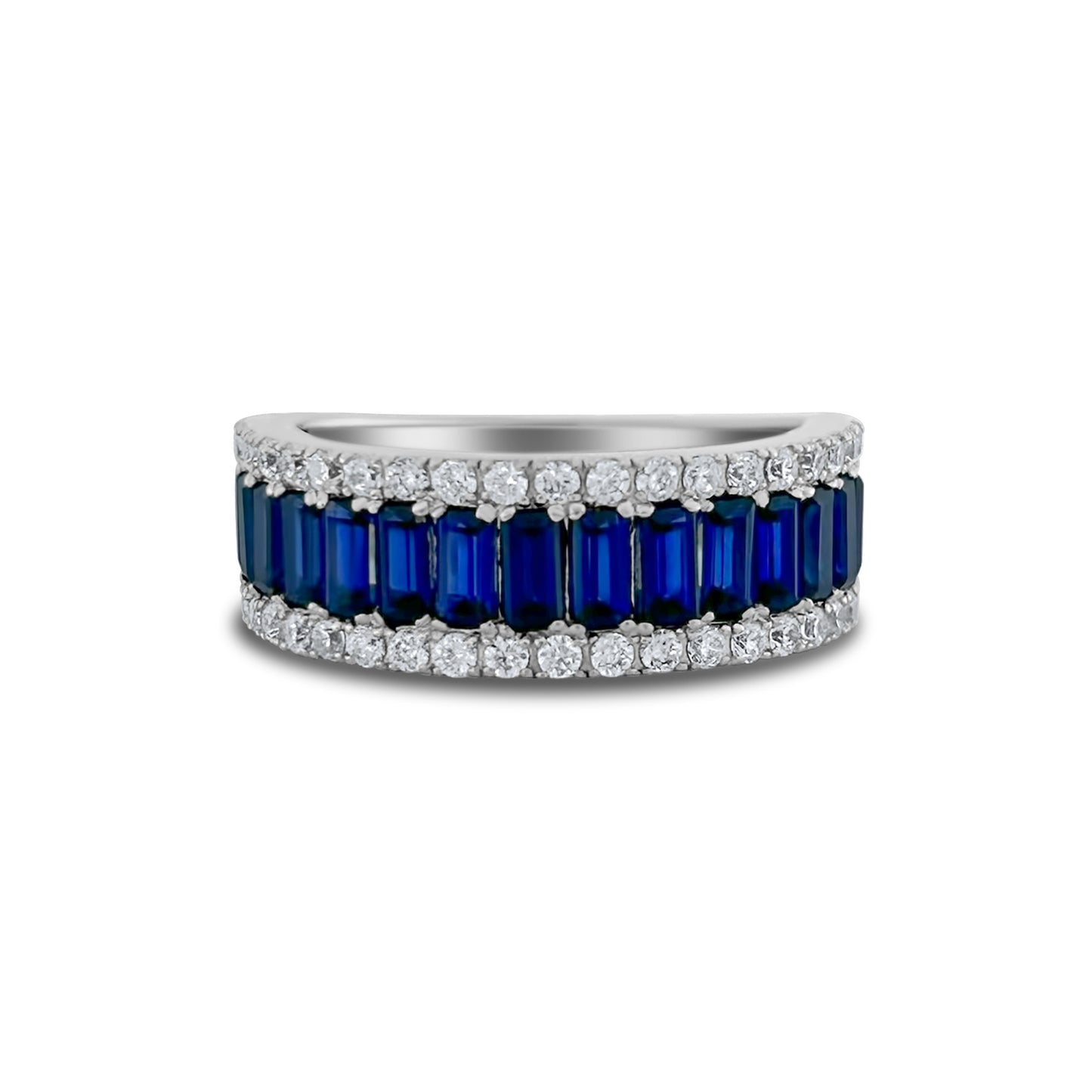 Half Eternity Baguette & Round Cut Ring