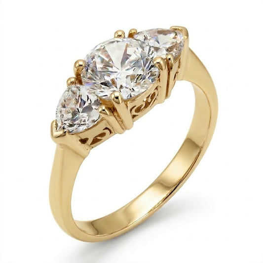 Brilliant and Trillion Cut Ring