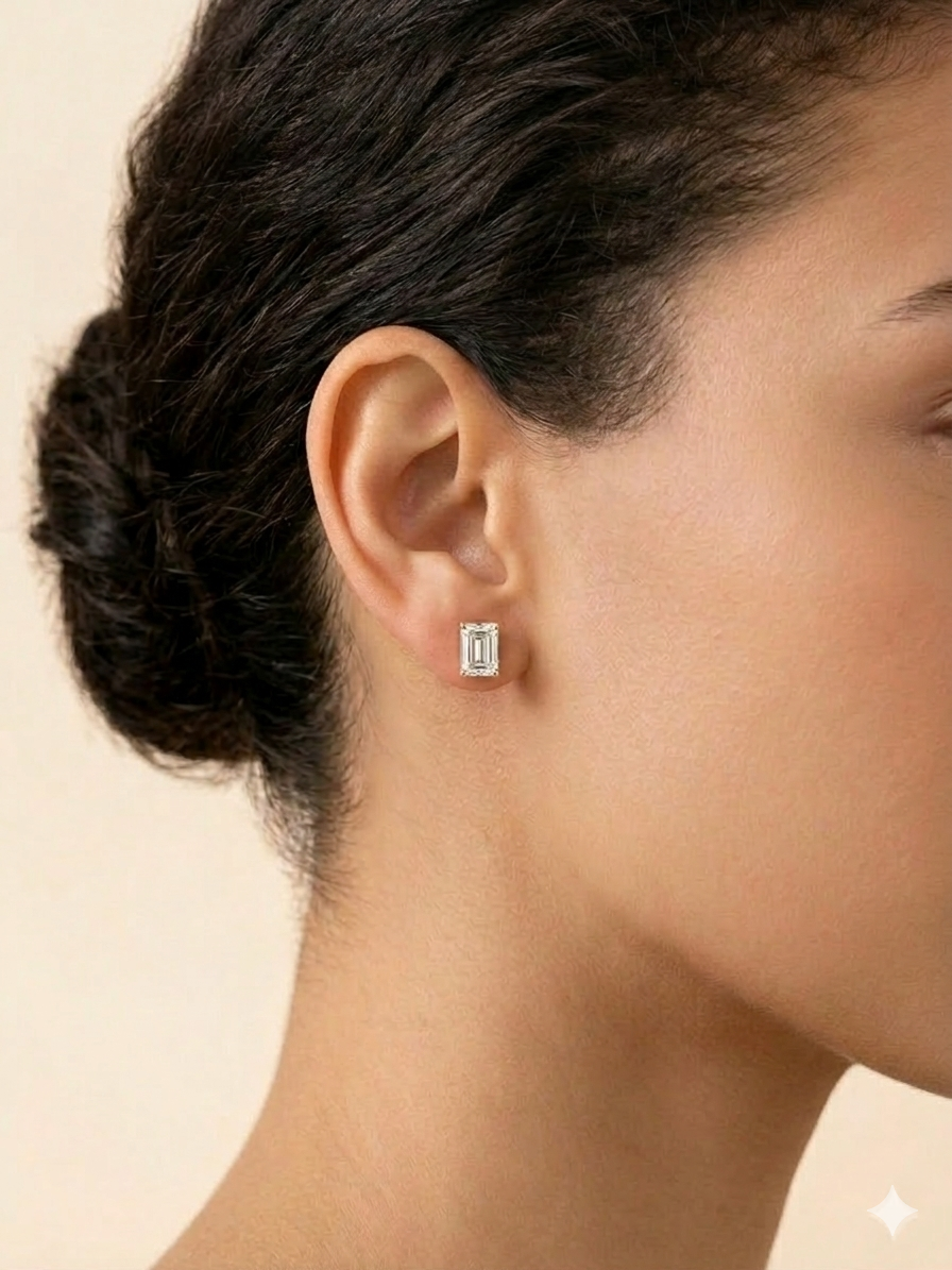 Emerald Cut Earrings