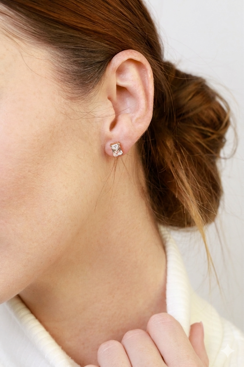 Emerald Cut Earrings