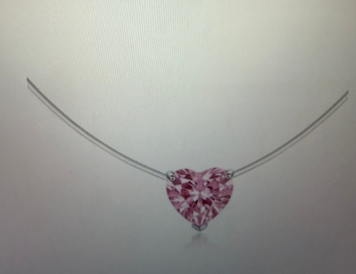 The Pink Heart Necklace Sterling Silver
