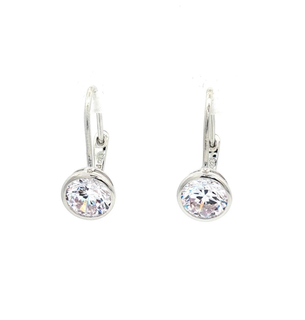 Bezel Drop Earrings