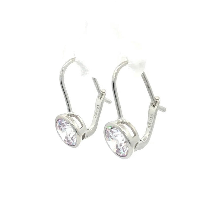 Bezel Drop Earrings
