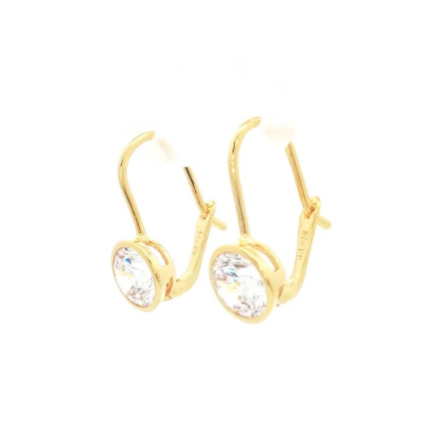 Bezel Drop Earrings