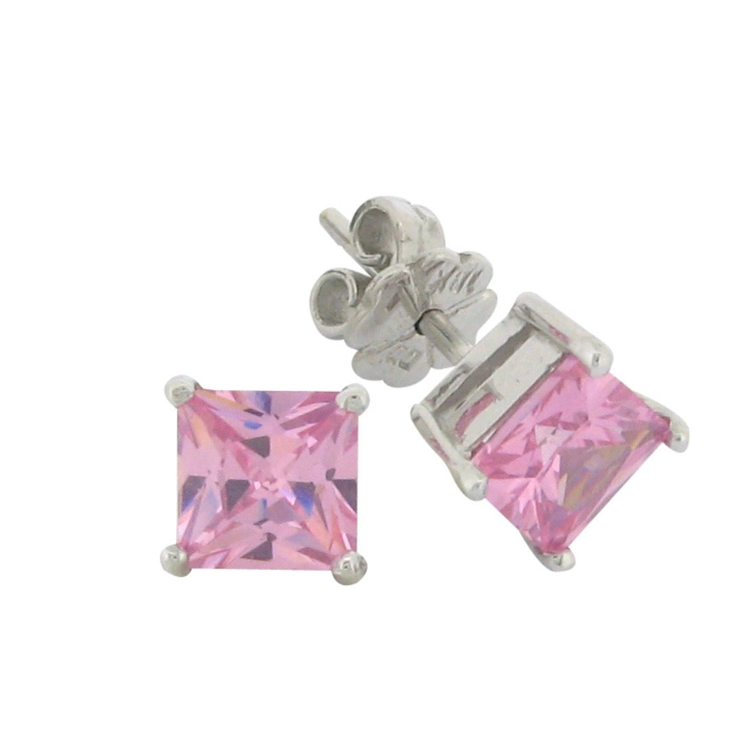 3ct Princess cut stud earrings