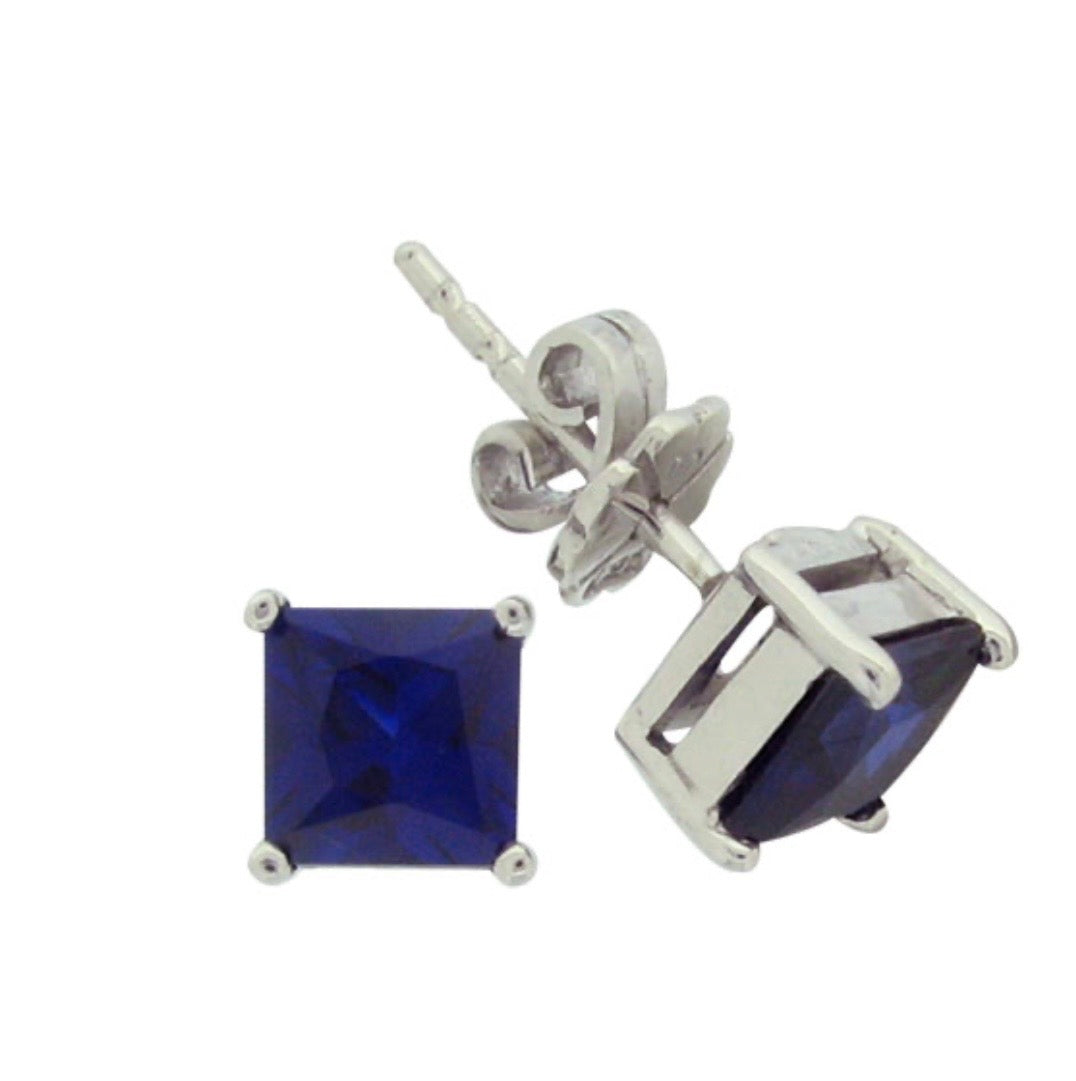 3ct Princess cut stud earrings