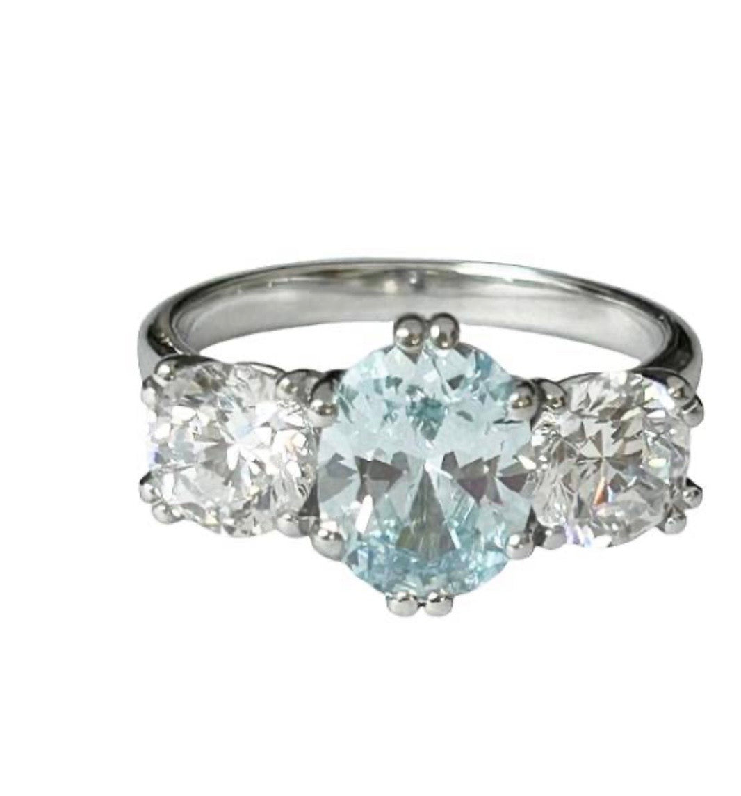 Oval Cut Three Stone Ring