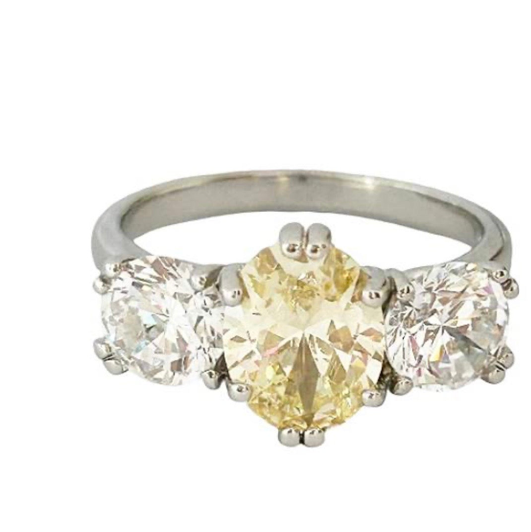 Oval Cut Three Stone Ring