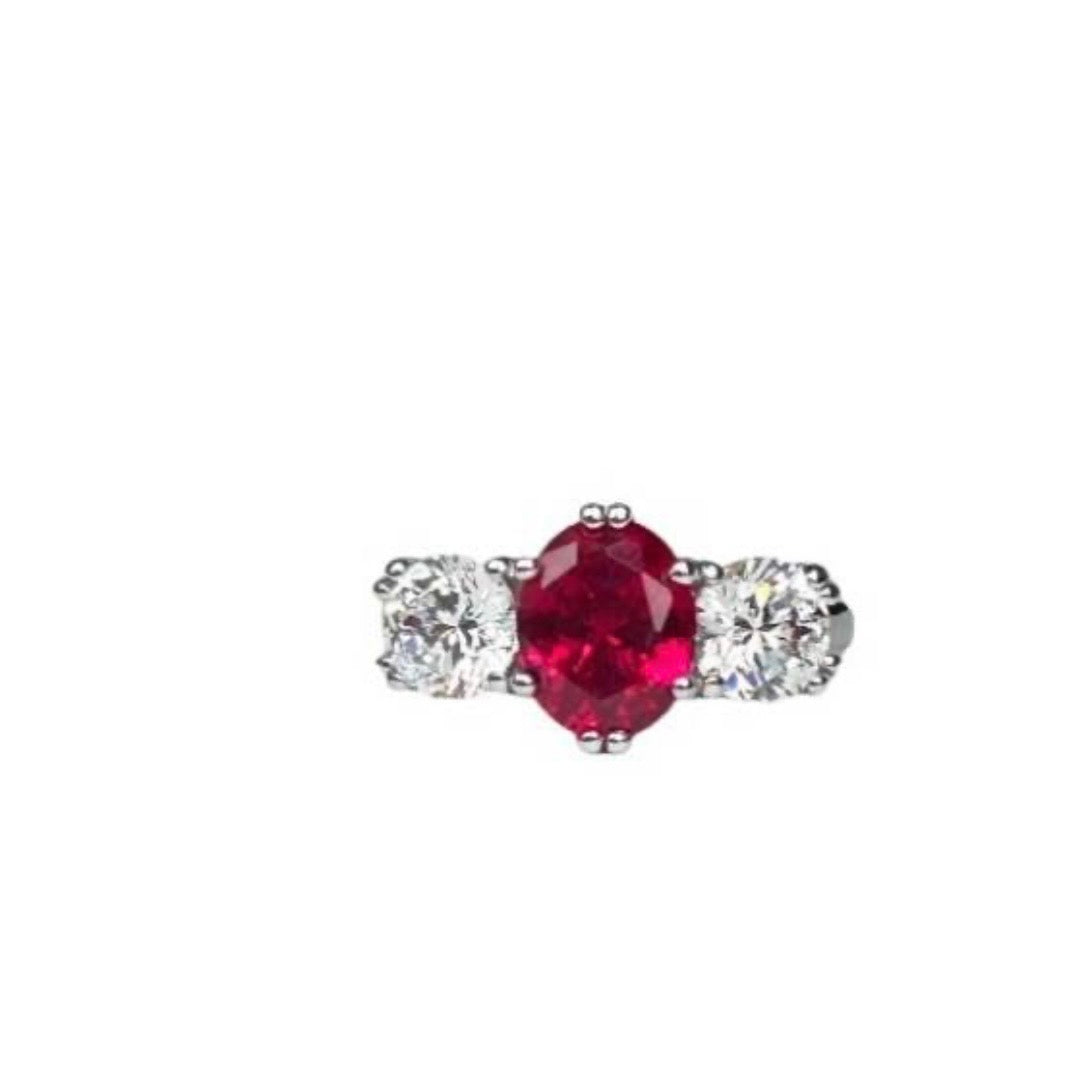 Oval Cut Three Stone Ring