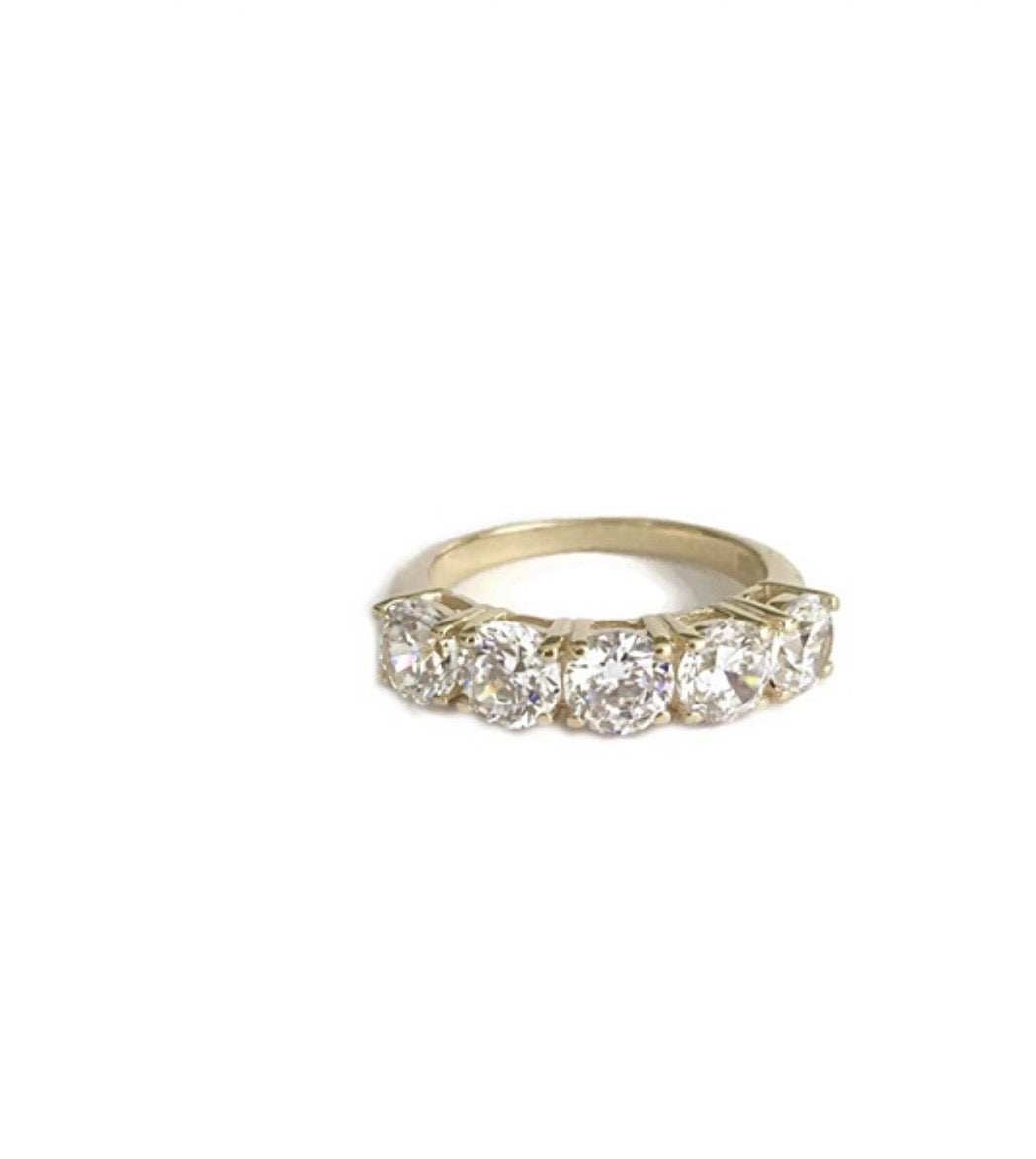 Symbolising Love Five Stone Ring
