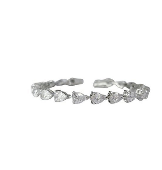 Pearshape Diamond Tennis Bracelet