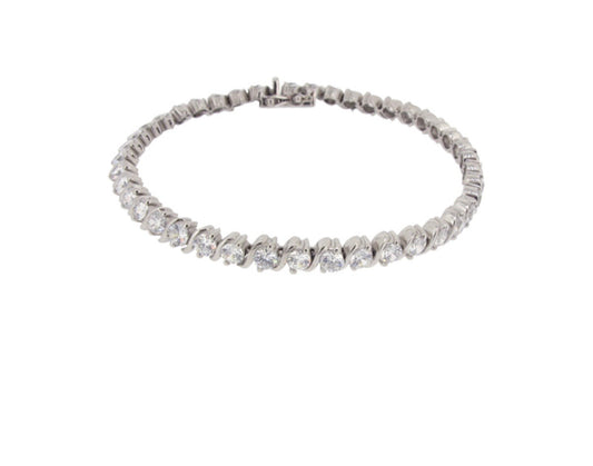 S Link Round Tennis Bracelet