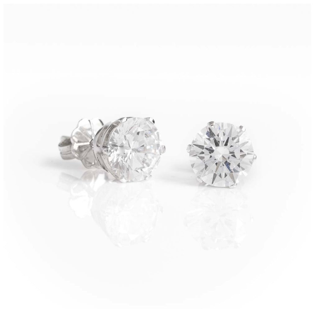 3ct Brilliant Prong Set Earring