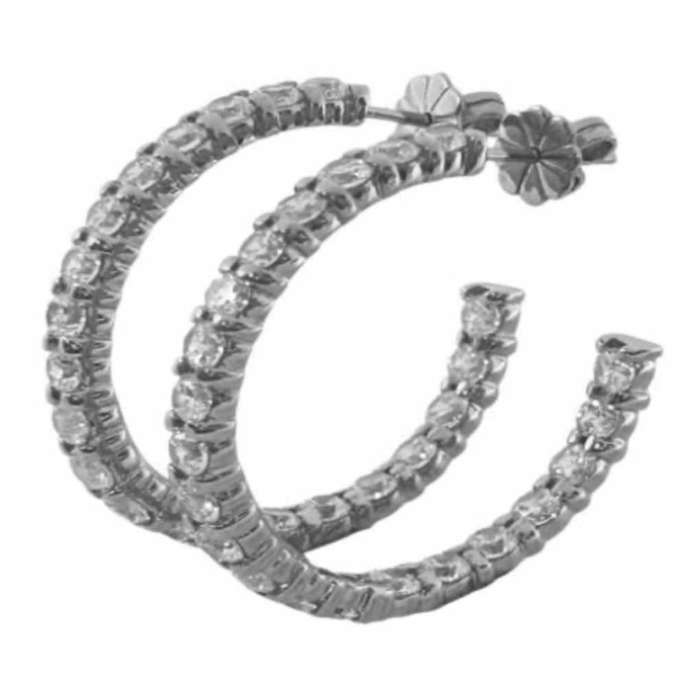 Double Sided Large Hoop Earrings