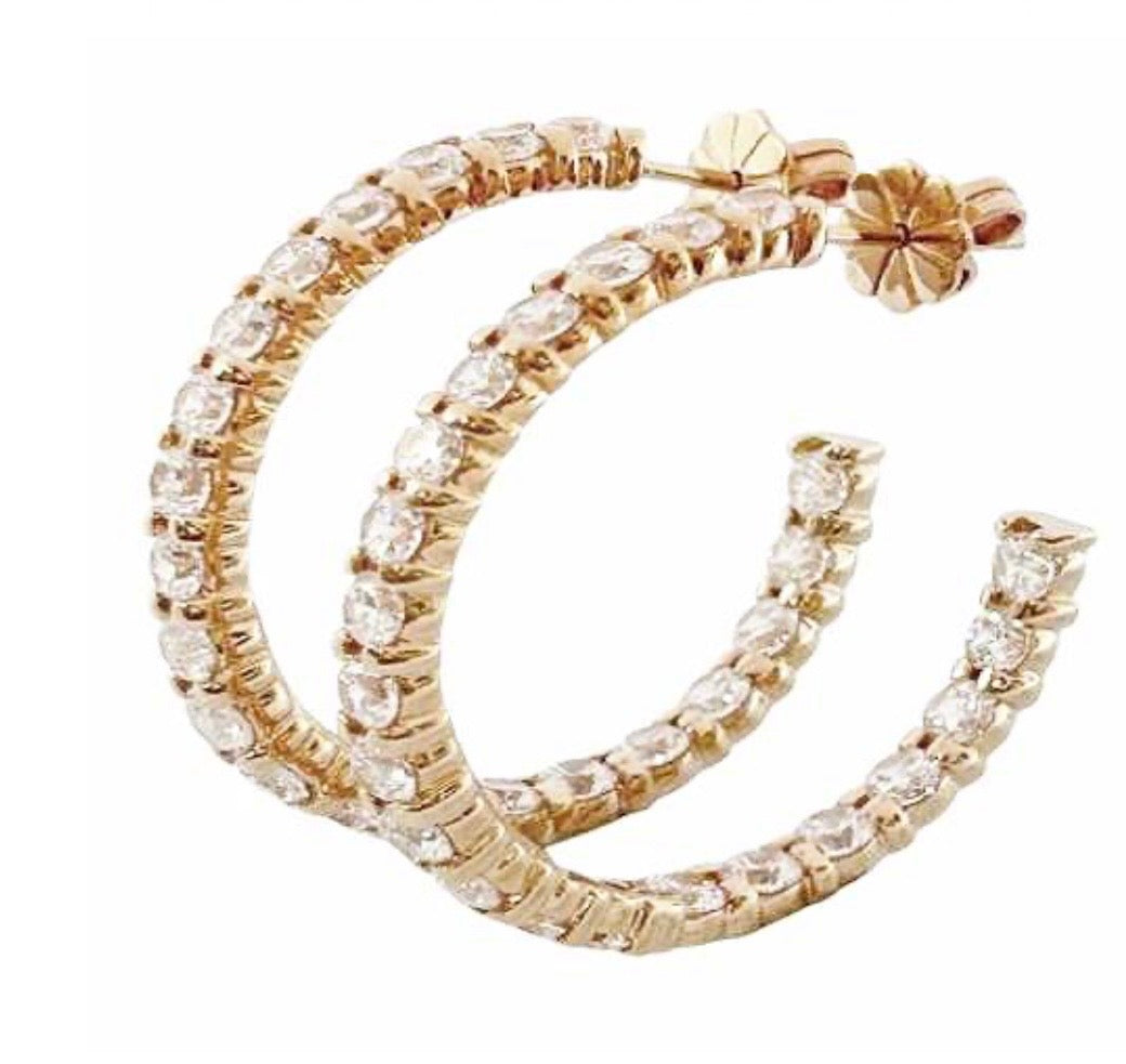 Double Sided Large Hoop Earrings
