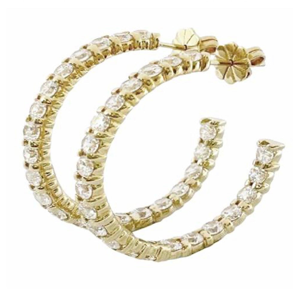 Double Sided Large Hoop Earrings