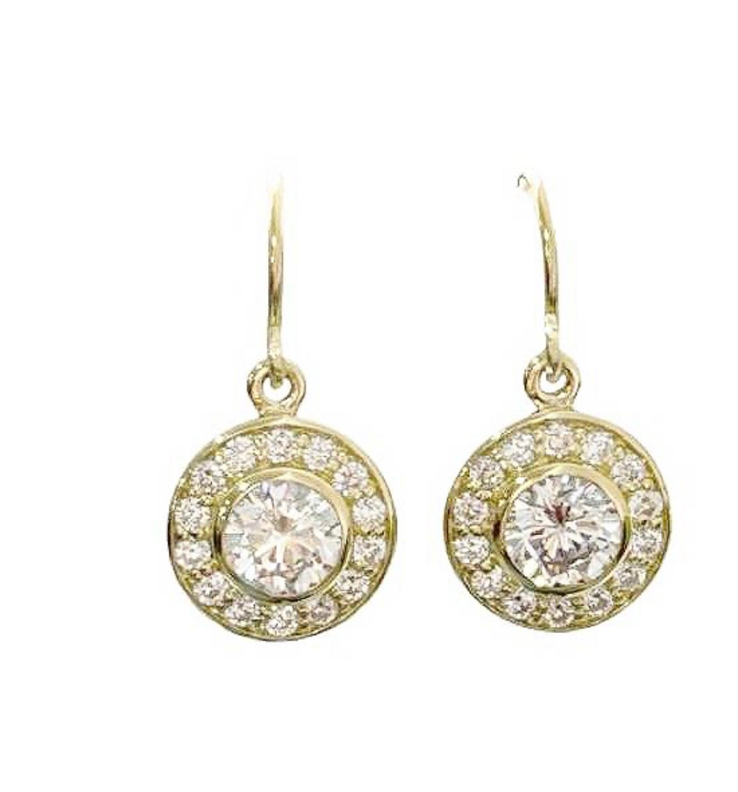 1.5ct Brilliant Cut Antique Drop Earrings