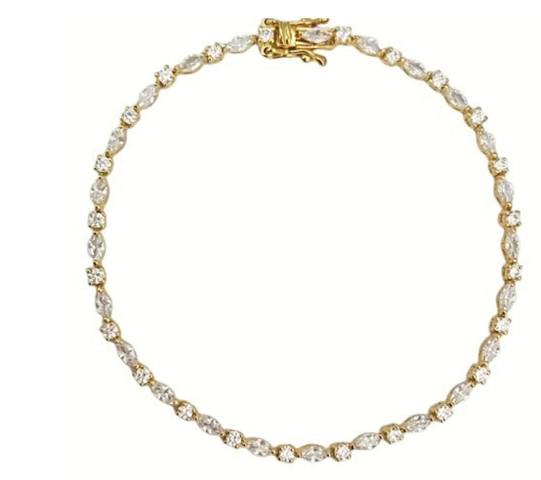 Tennis Bracelet Marquise And Round