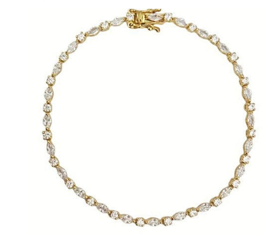 Tennis Bracelet Marquise And Round