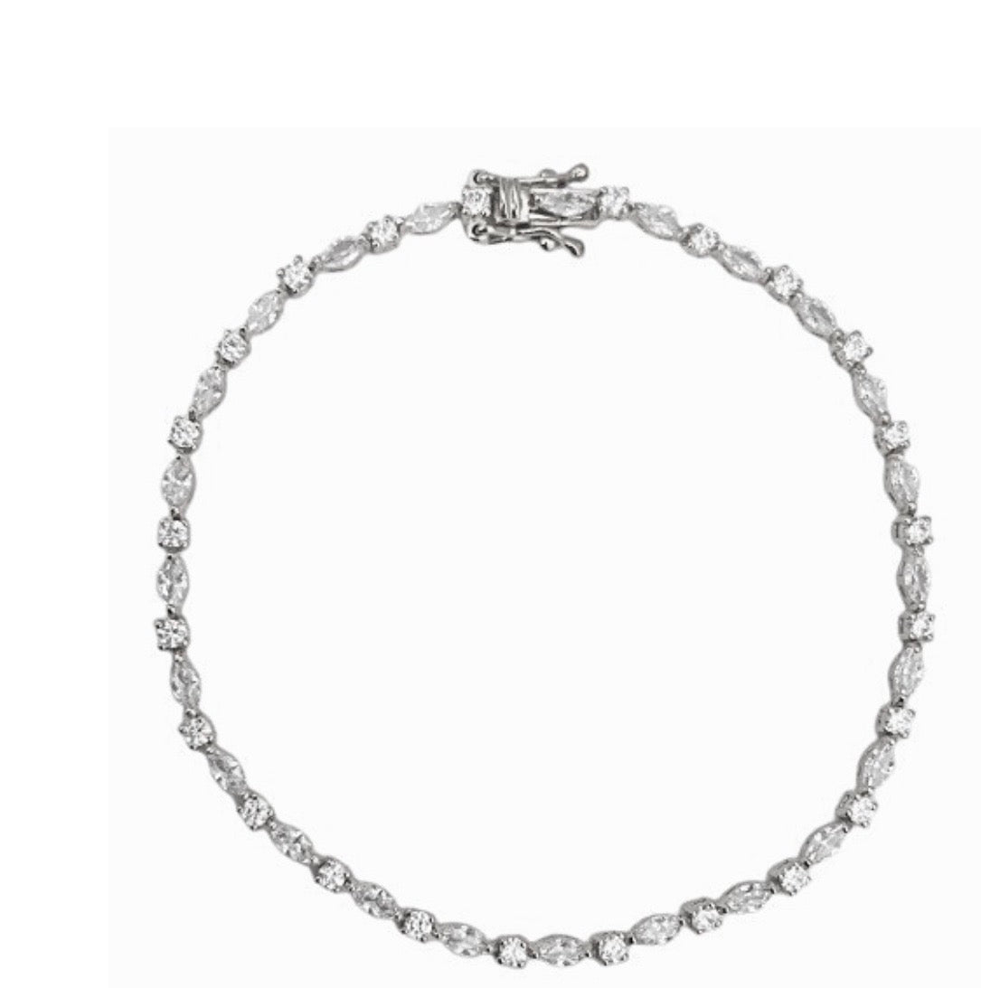 Tennis Bracelet Marquise And Round