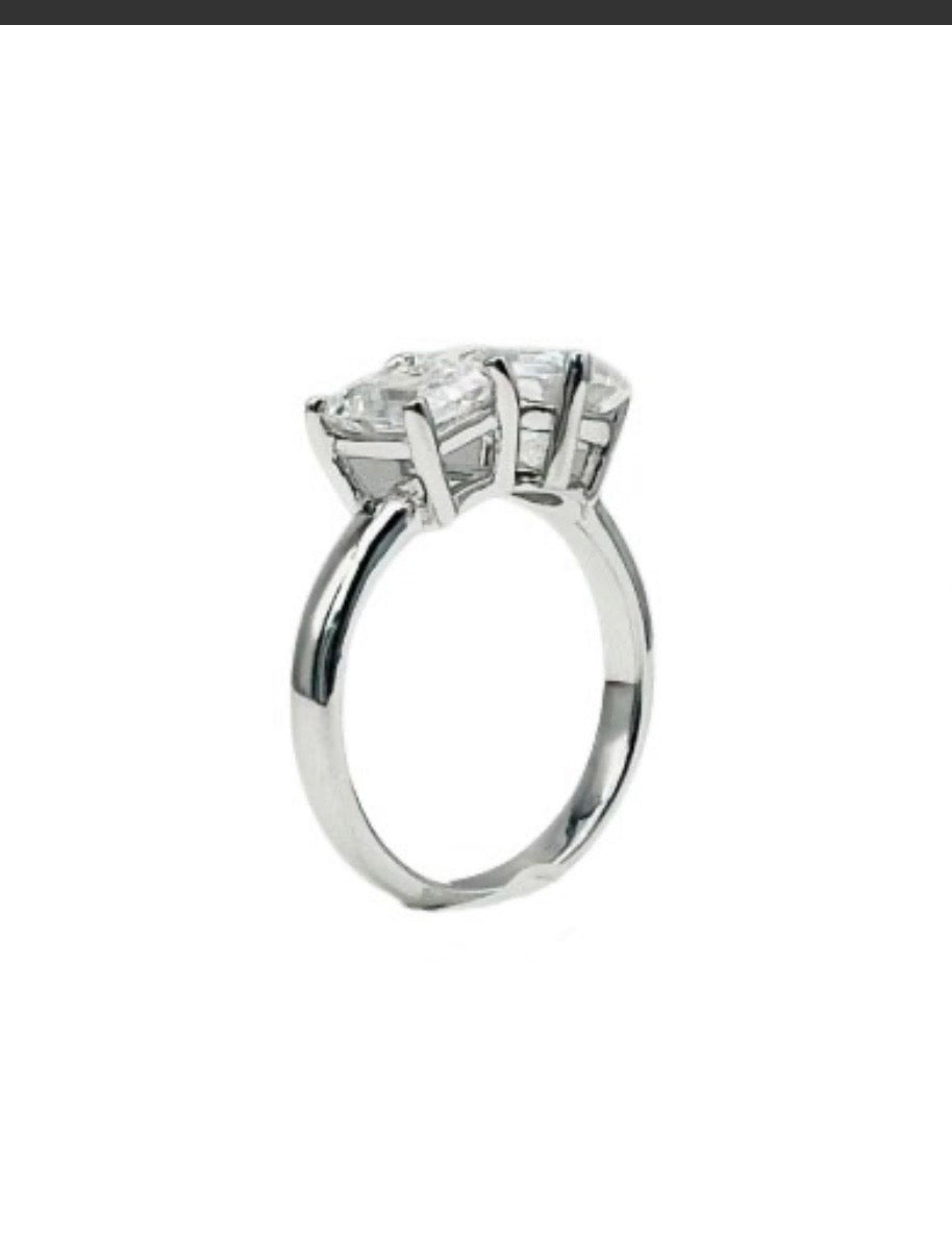 Pear And Emerald Cut Ring