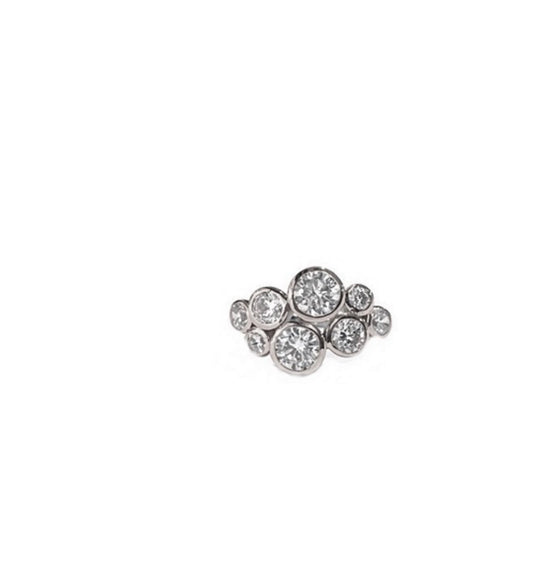 Bubble Ring 8 Stone Surrounded By Full Bezel Setting