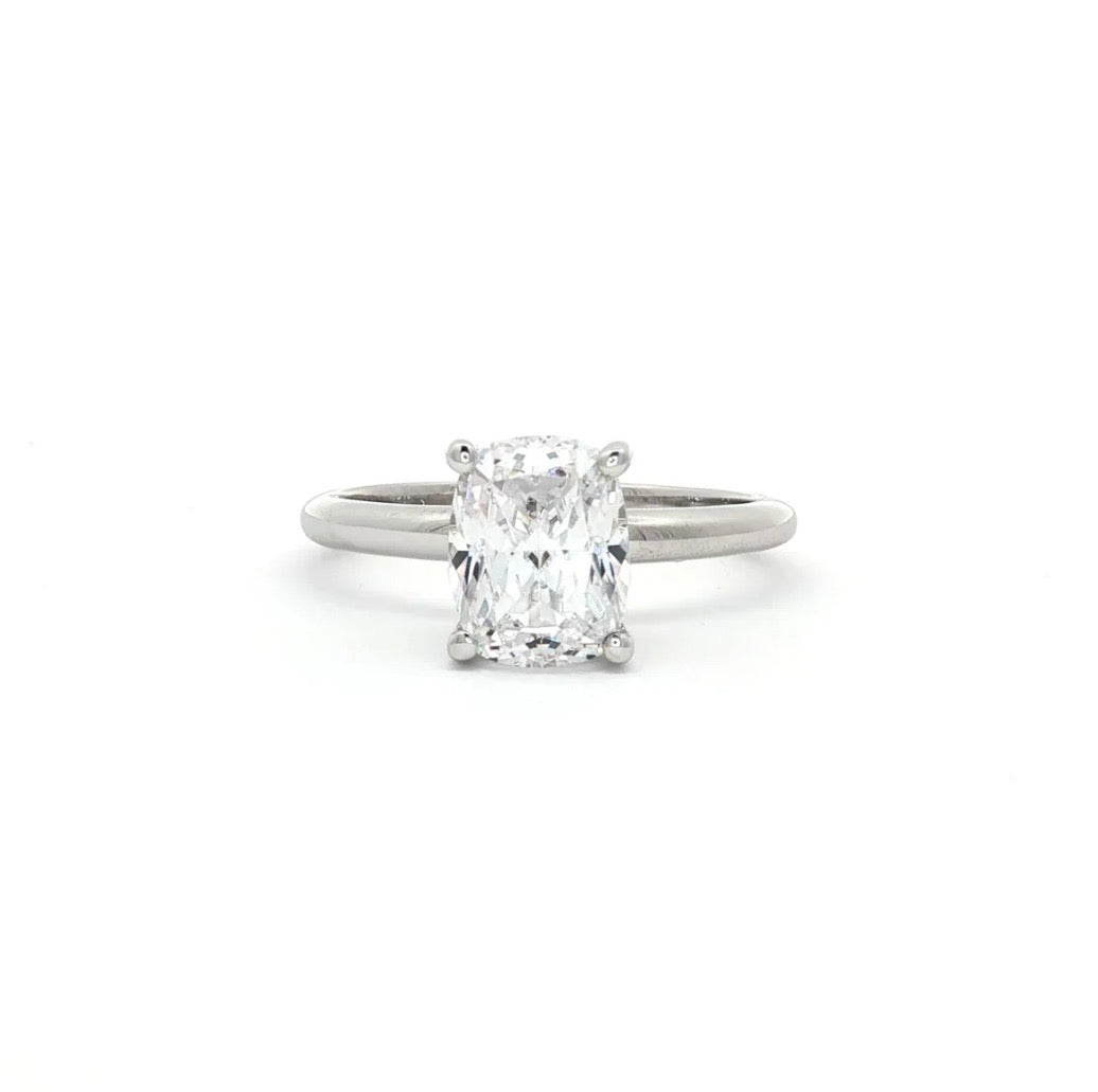 Solitaire Ring Elongated Cushion Cut