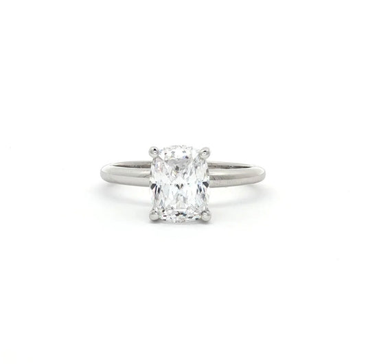 Solitaire Ring Elongated Cushion Cut
