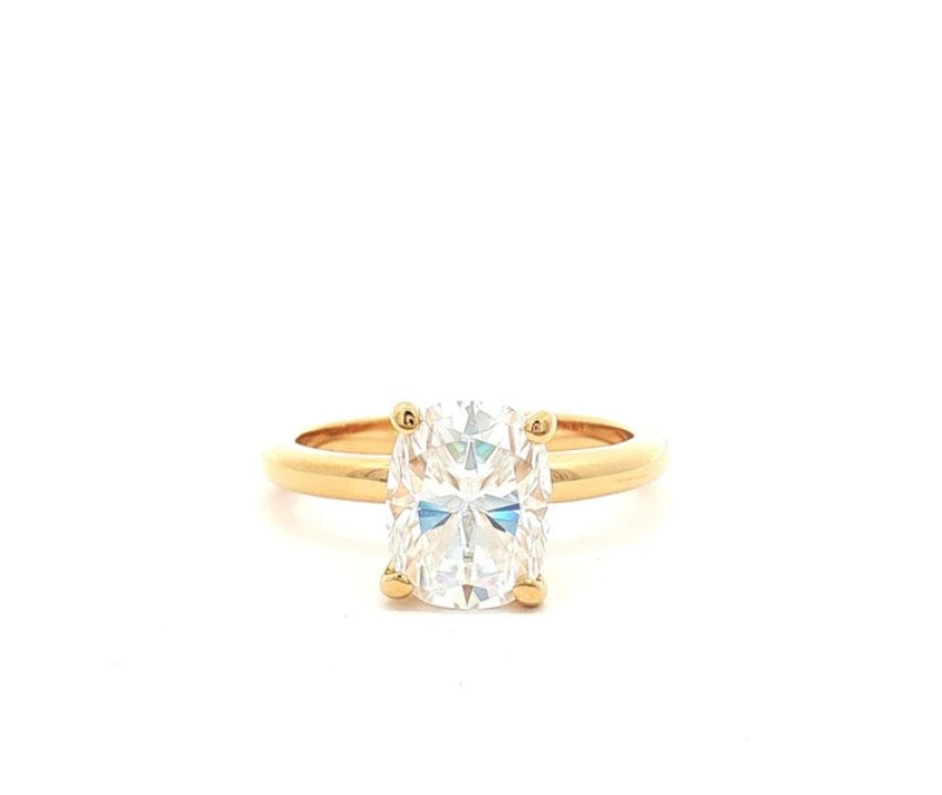 Solitaire Ring Elongated Cushion Cut