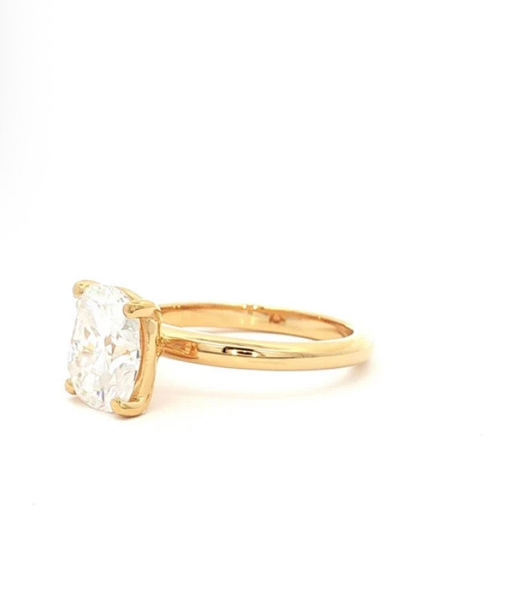 Solitaire Ring Elongated Cushion Cut