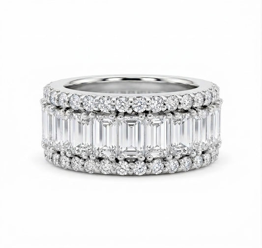 Half Eternity Baguette & Round Cut Ring