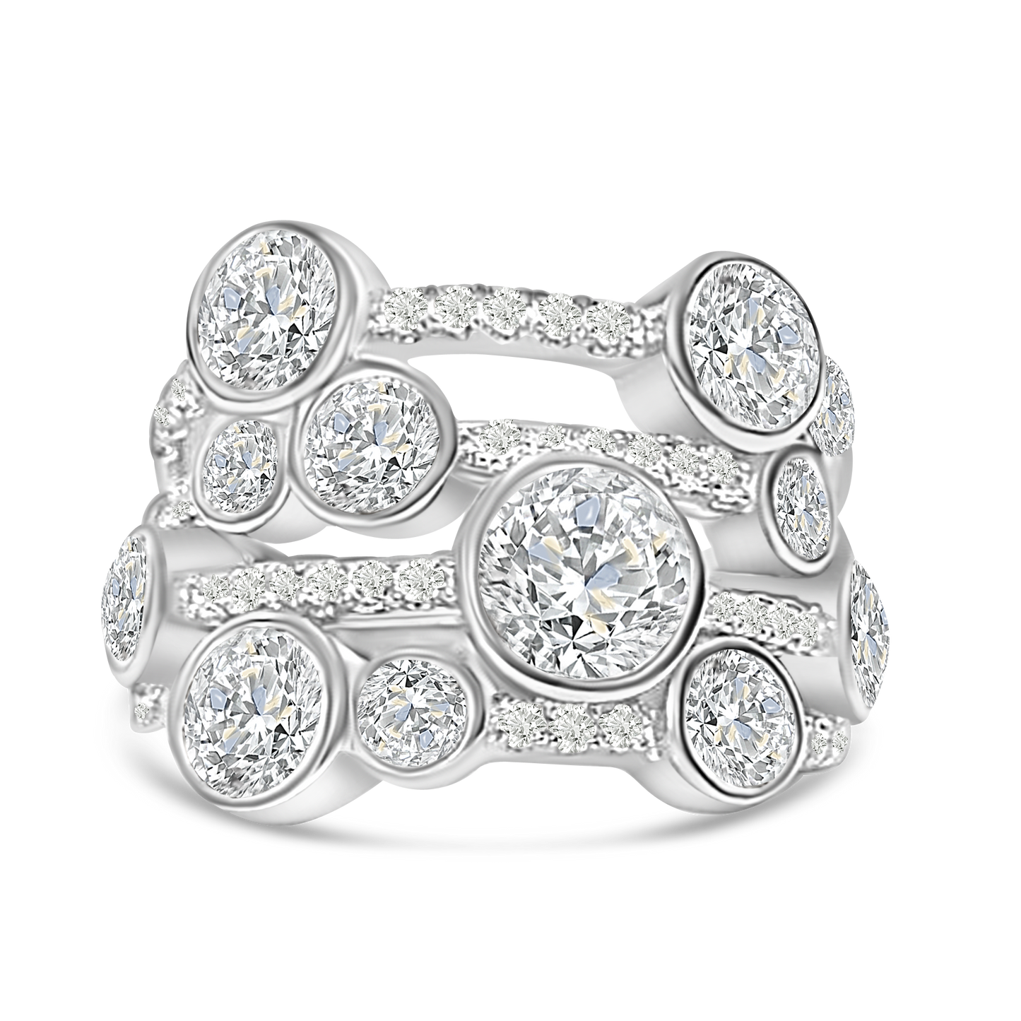 Cascade Pave Ring
