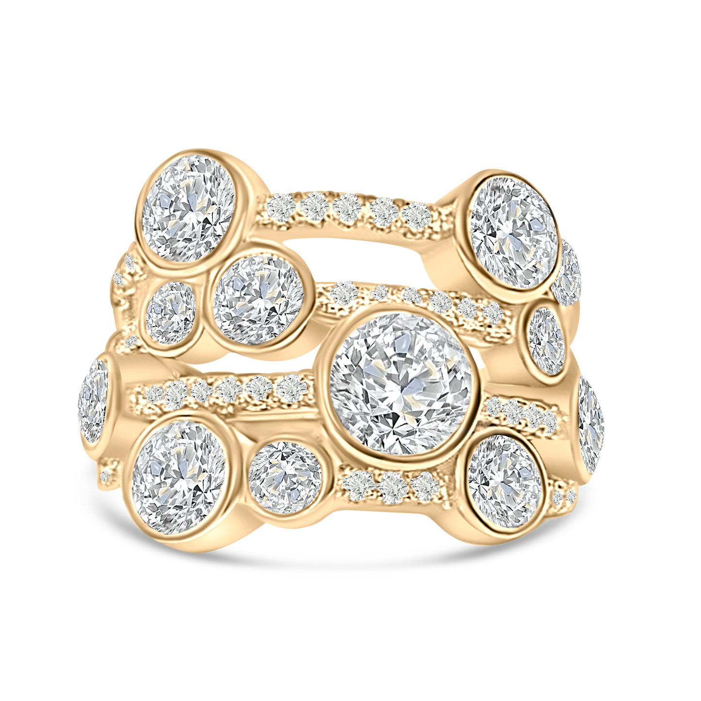 Cascade Pave Ring