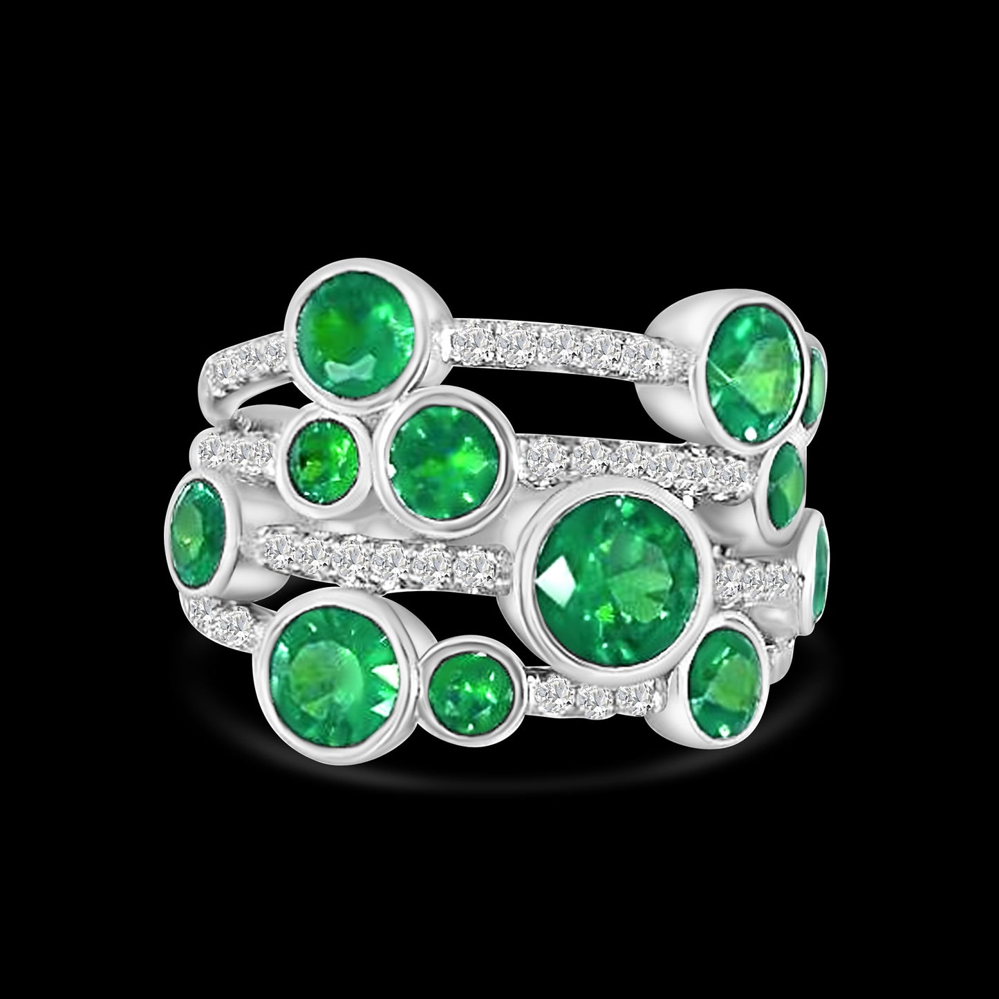 Cascade Pave Ring