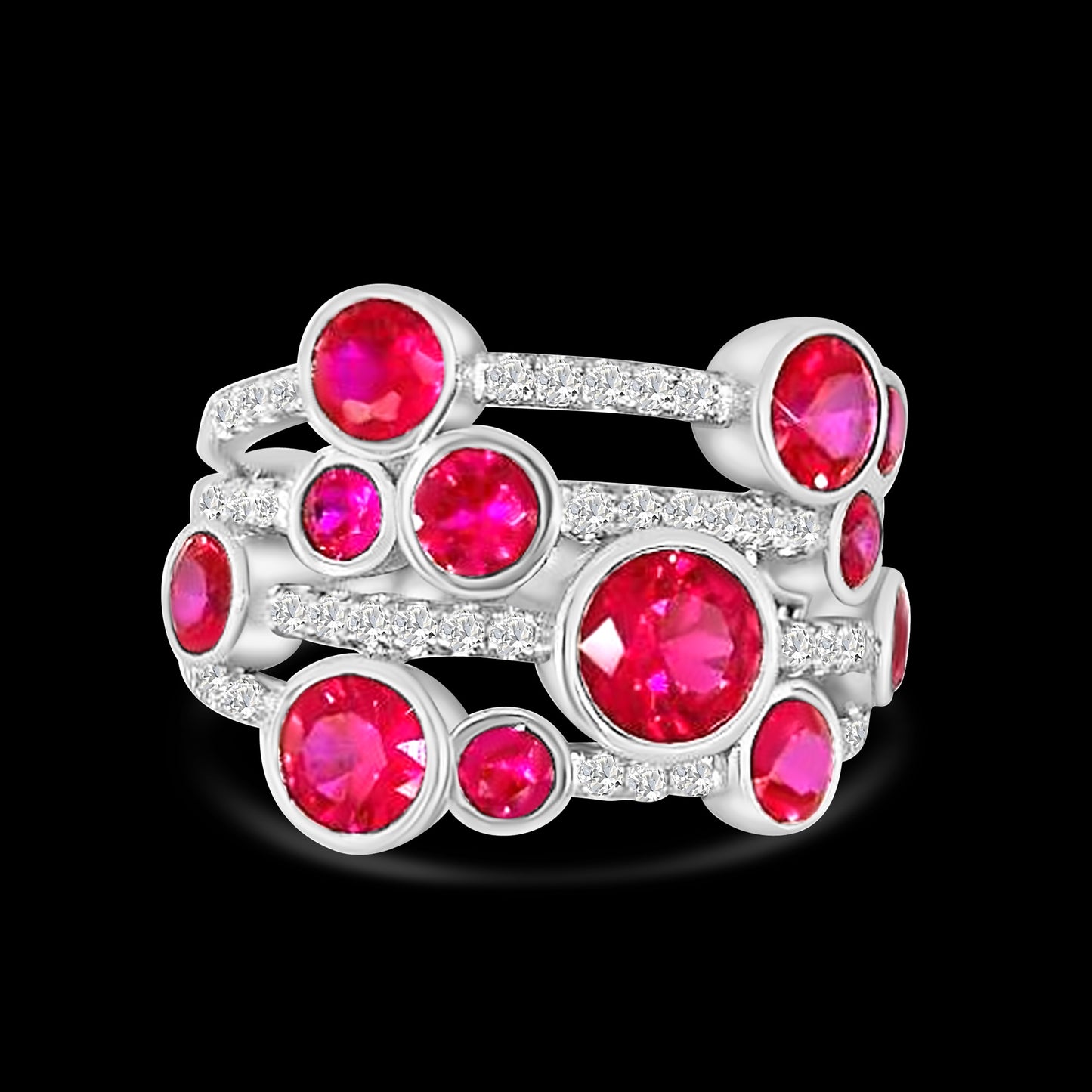 Cascade Pave Ring