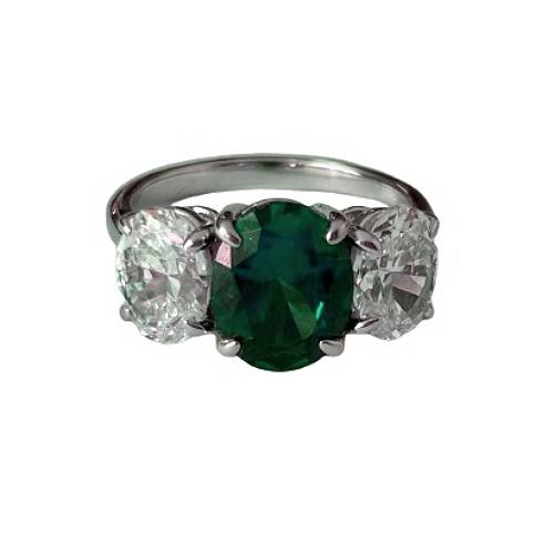 Oval Cut Three Stone Ring
