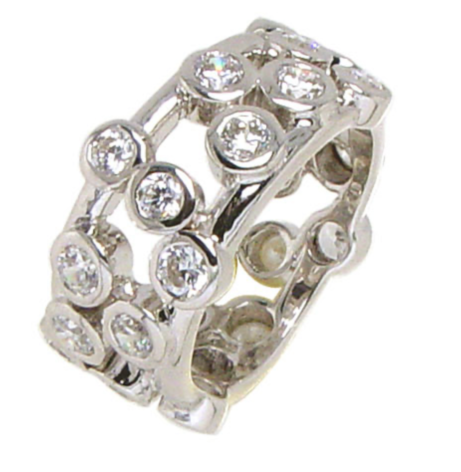 Bubble Brilliant Bezel Ring