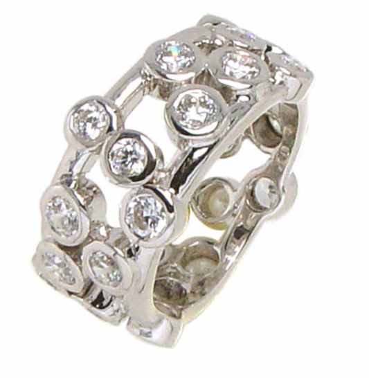 Bubble Brilliant Bezel Ring
